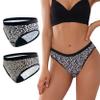 KARSWATT Washable Absorbent Incontinence Underwear for Women Leak Proof Postpartum Panties for Bladder Leaks 2 Pack (Large, Leopard A-Leopard B) view 1