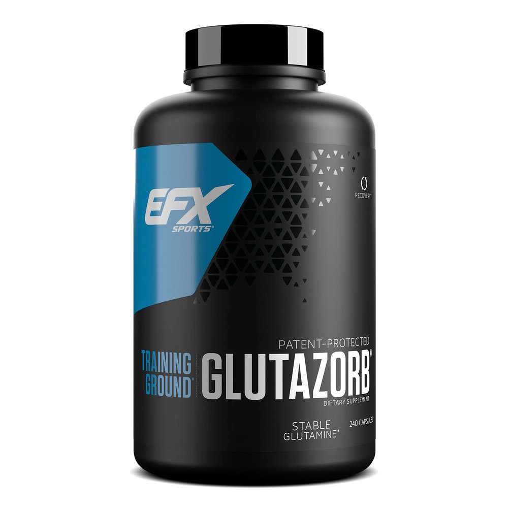EFX Sports Training Ground Glutazorb Caps | Highly Concentrated, pH Correct Glutamine Pill Supplement | Digestion & Immune Support | 120 Servings, 240 Capsules