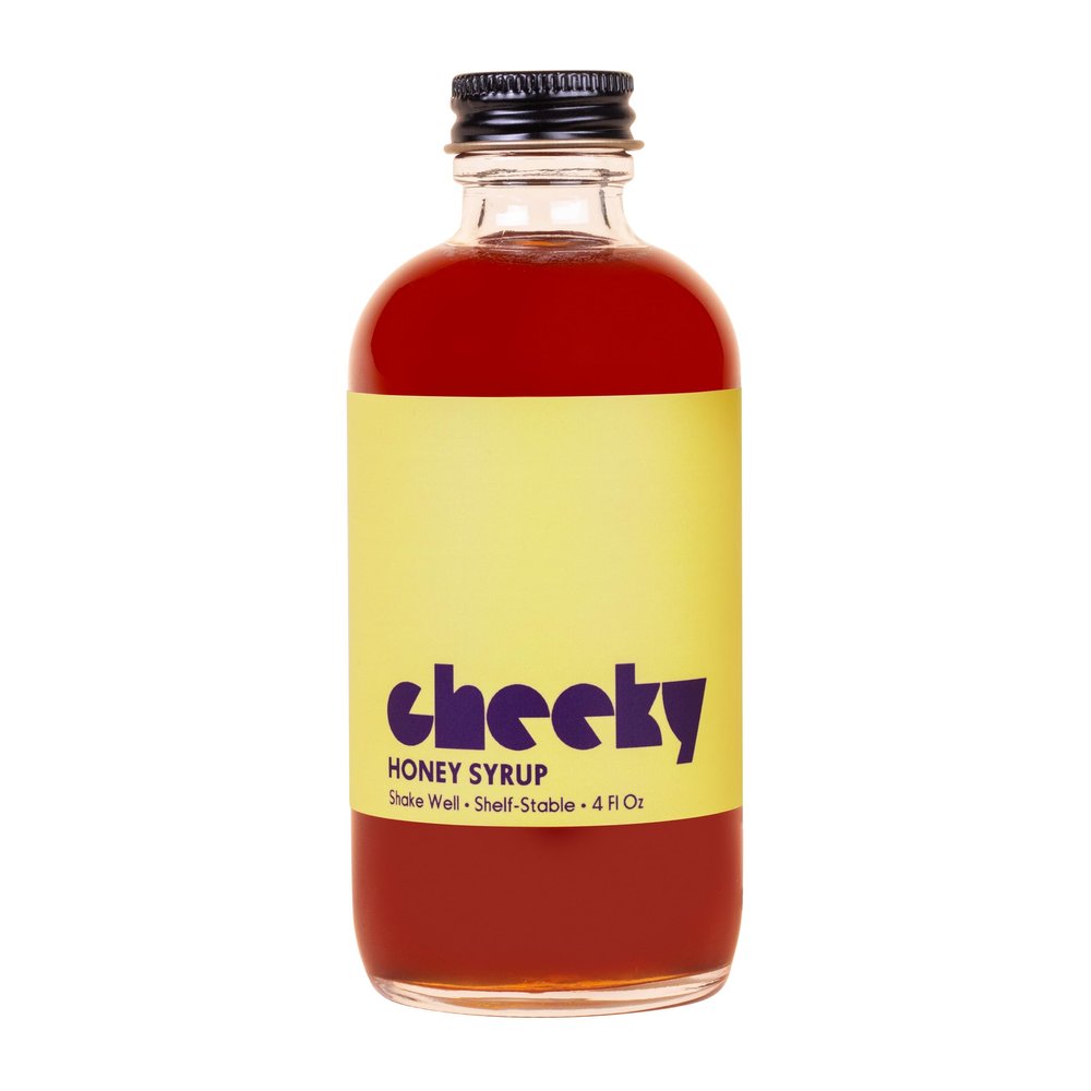Cheeky Cocktails Honey Syrup, Bar Quality, Mixes Easily, Real Grade A Wildflower Honey, No Artificial Flavors or Preservatives, 4 Fl Oz (2-Pack)