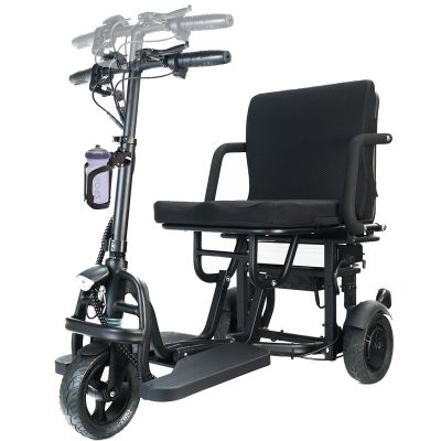 2026 New Folding Mobility Scooter, 20 Miles Airline Approved Mobility Scooters, 3+1 Speed Mode Folding Scooters, Adjustable Handle Height 3 Wheel Electric Scooter, No Assembly Required