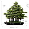 Fake Plants Artificial Tree Bonsai Realistic Cypress and Moss Small Pavilion and Ceramic Villain Chinese Bonsai Indoor Office Decoration Bonsai Bonsai Tree view 2