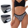 KARSWATT Washable Absorbent Incontinence Underwear for Women Leak Proof Postpartum Panties for Bladder Leaks 2 Pack (2X-Large, Leopard A) view 1