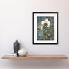 Artery8 Orchid Flower Blooms Pastel Colour Art Nouveau Artwork Framed Wall Art Print 12X16 Inch view 2