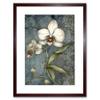 Artery8 Orchid Flower Blooms Pastel Colour Art Nouveau Artwork Framed Wall Art Print 12X16 Inch view 1