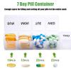 2 Pack Weekly Pill Organizer, Large 7 Day Pill Case, Daily Vitamin Case Medicine Box, AM/PM Pill Containers for Medicine Supplements Fish Oil (White & Khaki) view 4