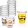 Tenceur 150 Pcs Thanksgiving Cups Disposable 14 oz Clear Thanksgiving Plastic Cups Turkey Glasses Drinkware for Happy Friendsgiving Decorations Autumn Fall Party Supplies view 1