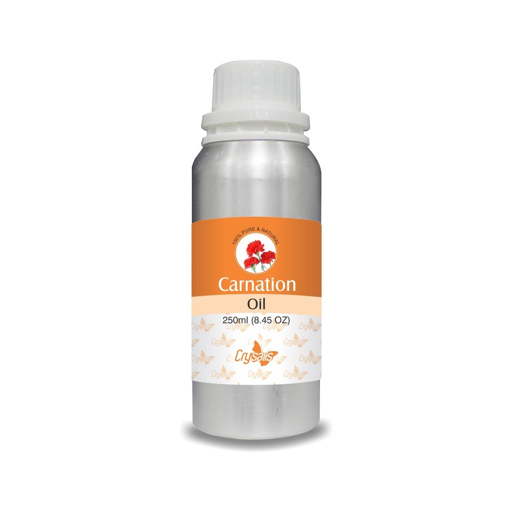 Crysalis Carnation Oil Cosmetic Grade (250 ml / 8.45 fl oz) - Aromatic Floral Oil for Skin Hair & DIY Beauty Formulations