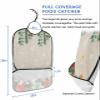 Christmas Eucalyptus Adult Bib for Eating with Crumb Catcher,Washable & Waterproof Terry Cloth Adjustable Elderly Women Men Adult Bibs Funny Clothing Protector Xmas Poinsettia Pine Grey Snowflake view 2