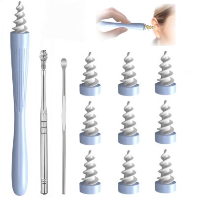 3 in 1 Ear Wax Removal Tool, 2024 Q-Grips Ear Wax Removal Reusable Washable Replacement Soft Silicone Tips for Cleaner Earwax, Ear Wax Removal Kit