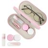 Eyeglass Case Double Sided Travel Size Cute Portable Contact Lens Box 2 in 1 Multifunction With Tool for Daily Outdoor Office view 1