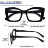 REAVEE 3 Pack Oversized Square Reading Glasses Oprah Style for Women, Blue Light Blocking Large Frame Computer Designer Fashion Readers with Spring Hinge (Black/Tortoise Tea/Tea,3.5) view 3