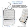 Music Notes Adult Bib for Eating with Crumb Catcher,Washable & Waterproof Terry Cloth Adjustable Elderly Women Men Adult Bibs Funny Clothing Protector Modern Abstract Minimalistic Geometric Stripes view 2