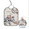 Patriotic Memorial Gnomes Adult Bib for Eating with Crumb Catcher,Washable & Waterproof Terry Cloth Adjustable Elderly Women Men Adult Bibs Funny Clothing Protector Freedom Stripes Stars American Flag view 1