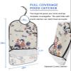 Patriotic Memorial Gnomes Adult Bib for Eating with Crumb Catcher,Washable & Waterproof Terry Cloth Adjustable Elderly Women Men Adult Bibs Funny Clothing Protector Freedom Stripes Stars American Flag view 2