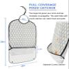 Geometric Adult Bib for Eating with Crumb Catcher,Washable & Waterproof Terry Cloth Adjustable Elderly Women Men Bibs Funny Clothing Protector Blue Yellow Abstract Minimalistic Water Ripples Stripes view 2
