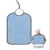 Blue Flowers Adult Bib for Eating with Crumb Catcher,Washable & Waterproof Terry Cloth Adjustable Elderly Women Men Bibs Funny Clothing Protector Modern Abstract Minimalistic Geometric Stripes Lines view 1