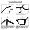 REAVEE 3 Pack Oversized Square Reading Glasses Oprah Style for Women, Blue Light Blocking Large Frame Computer Designer Fashion Readers with Spring Hinge (Black/Tortoise Tea/Tea,2.0) view 4