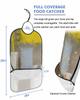 Modern Yellow Adult Bib for Eating with Crumb Catcher,Washable & Waterproof Terry Cloth Adjustable Elderly Women Men Adult Bibs Funny Apron Clothing Protector Abstract Brown Beige Minimalist Art Decor view 2
