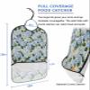 Flower Butter-fly Adult Bib for Eating with Crumb Catcher,Washable & Waterproof Terry Cloth Adjustable Elderly Women Men Adult Bibs Funny Apron Clothing Protector Purple Pink Hydrangea Florals view 2