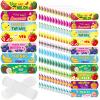 Patelai 300 Pieces Kids Bandages Bulk 10 Styles Children's Adhesive Flexible Colorful Cute Cartoon Bandages Waterproof Breathable Stickers Protection Care Cuts for Girls Boys(Fruit) view 1