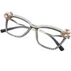 ICARA Vintage Square Rhinestone Reading Glasses Anti-fatigue Fashion Female bling bling Glasses (black, 1.5, multiplier_x) view 1
