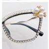 ICARA Vintage Square Rhinestone Reading Glasses Anti-fatigue Fashion Female bling bling Glasses (black, 1.5, multiplier_x) view 4