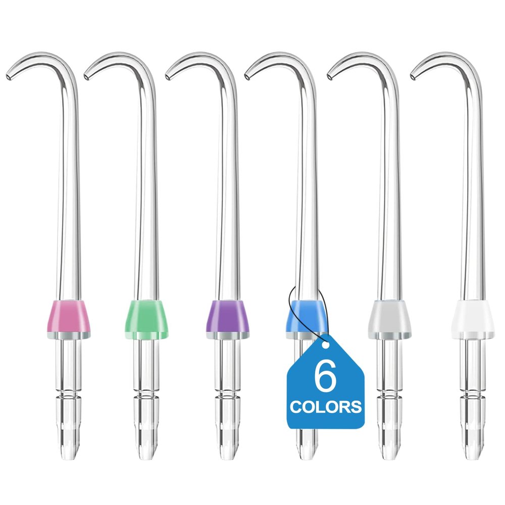 Professional Replacement Tips for Waterpik Water Flosser - 6 Implant Denture Tips