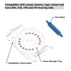 16pcs Hearing Aid HF3 Protection Wax Guards Filters Cover(Red/Right+Bule/Left)3mm with Instruction Manual Compatible with Old-Fashioned Siemens,Signia,Rexton,Sound view 3
