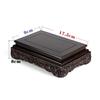 CLoxks Vase Bonsai Base Ebony Rectangular Water Wave Base Vase Bonsai Buddha Statue Jade Large Load-bearing Wooden Bracket Bonsai Base ( Size : Small ) view 2