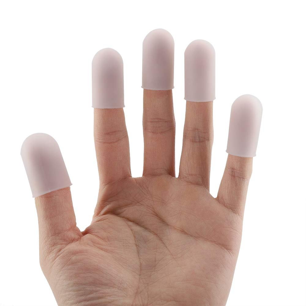 5pcs Finger Protector Silicone Finger Protector Thumbs Cover Fingertip Gloves for Heat Cooking Baking Barbecue