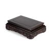 CLoxks Vase Bonsai Base Ebony Rectangular Water Wave Base Vase Bonsai Buddha Statue Jade Large Load-bearing Wooden Bracket Bonsai Base ( Size : Large ) view 1
