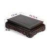CLoxks Vase Bonsai Base Ebony Rectangular Water Wave Base Vase Bonsai Buddha Statue Jade Large Load-bearing Wooden Bracket Bonsai Base ( Size : Large ) view 2