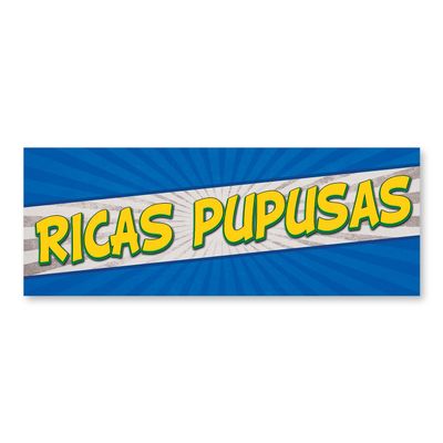 Ricas Pupusas 24" x 9" Decal | Advertise Your Business | All Weather Can Apply to Any Surface | Cheese Pork Refried Beans | Made in The USA