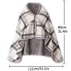 FBITE Office Blanket for Women - Wearable Thickening Wheelchair Blankets for Adults with Buttons Super Soft Plush Wearable Blanket for Warm Gift view 3