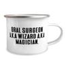 Appreciation Oral surgeon 12oz Camper Mug, Oral Surgeon A.K.A Wizard A.K.A, Present For Men Women, Fancy Gifts From Boss, Dental health, Toothbrush, Floss, Toothpaste, Mouthwash, Dental floss view 2