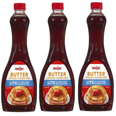Pack Of 3 Lite Butter Flavored Syrup, 24 oz.