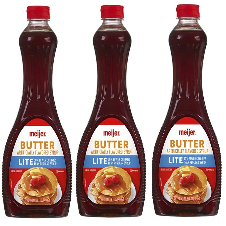 Pack Of 3 Lite Butter Flavored Syrup, 24 oz.