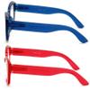 V.W.E. 2 Pairs Women Oversize Transparent Reading Glasses - Spring Hinge Reader 7024 (1 Blue 1 Red, 1.75) view 3