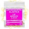 Amber Latex 100 counts, Intraoral Elastic Bands Orthodontic Elastics Dental Rubber Bands Made in US Medium 1/8'', Amber Latex view 1