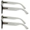 V.W.E. 2 Pairs Women Oversize Transparent Reading Glasses - Spring Hinge Reader 7024 (2 Grey, 2.00) view 3