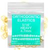 Amber Latex 100 counts, Intraoral Elastic Bands Orthodontic Elastics Dental Rubber Bands Made in US Heavy 3/16'', Amber Latex view 1