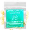 Amber Latex 100 counts, Intraoral Elastic Bands Orthodontic Elastics Dental Rubber Bands Made in US Light 3/16'', Amber Latex view 1