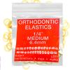 Amber Latex100 counts, Intraoral Elastic Bands Orthodontic Elastics Dental Rubber Bands Made in US Medium 1/4'', Amber Latex view 1