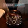 Large Essential Oil Aromatherapy Diffuser for Home Bedroom Metal Hollow Decorative Room Ultrasonic Air Scent Mist Aroma Diffuser 500ML Defusers -Red Copper view 4
