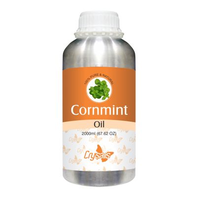 Crysalis Cornmint Oil Cosmetic Grade (2000 ml / 67.62 fl oz) - Minty Aromatic Oil for Skin Hair Massage & DIY Formulations