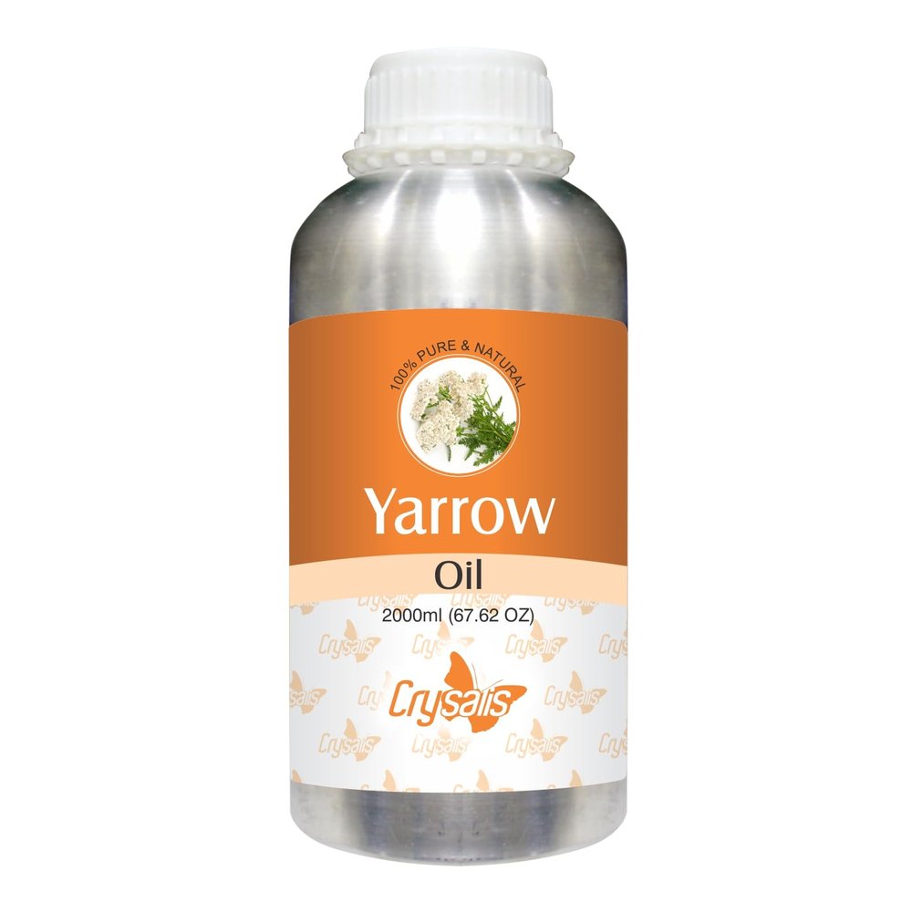 Crysalis Yarrow Oil Cosmetic Grade (2000 ml / 67.62 fl oz) - Herbal Aromatic Oil for Skin Massage Hair & DIY Formulations