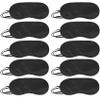 10 Pack Eye Sleep Masks, Sleep Covering, Eye Blinderfold for Sleeping,Travel, Party Supply (Black) view 1