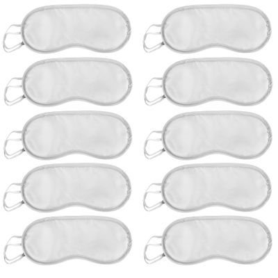 10 Pack Eye Sleep Masks, Sleep Covering, Eye Blinderfold for Sleeping,Travel, Party Supply (White)