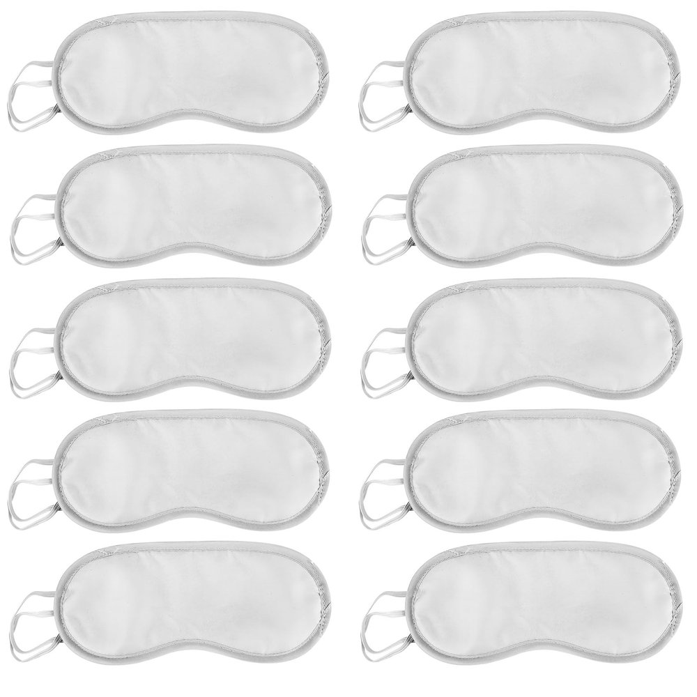 10 Pack Eye Sleep Masks, Sleep Covering, Eye Blinderfold for Sleeping,Travel, Party Supply (White)