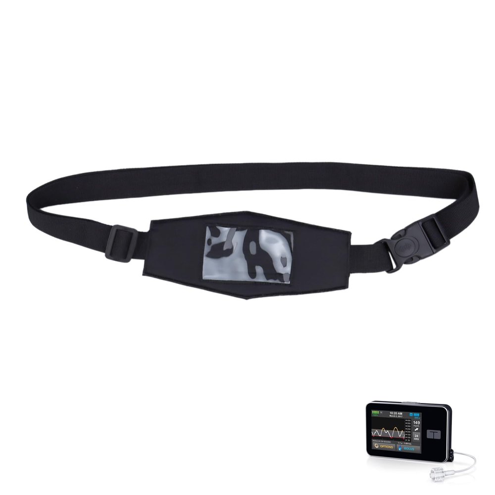 2 Pack Insulin Pump Belt with Clear Window for Tandem t:Slim/t:Slim X2 Hidden Undercover Diabetes Pump Waist Holder